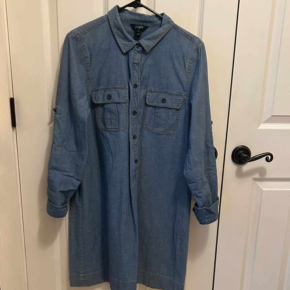J. Crew Light Blue Denim Dress NWOT’s Size L